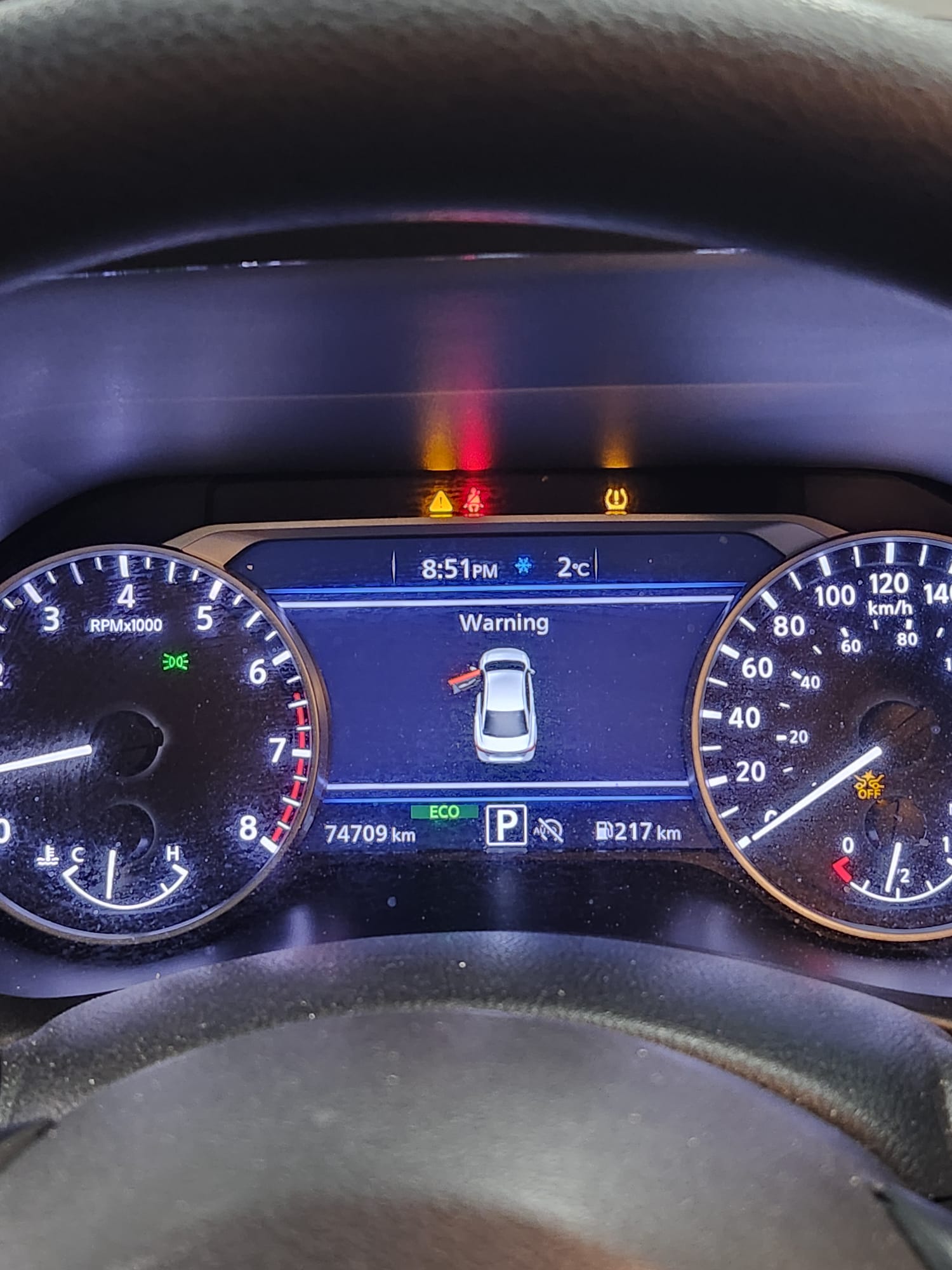 Digital instrument cluster display after repair