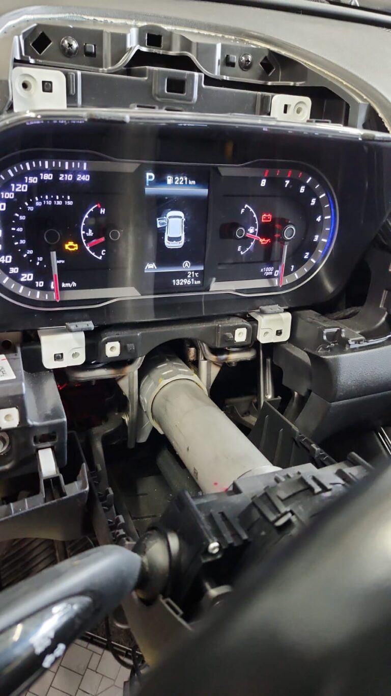 Digital instrument cluster installed and tested in a vehicle